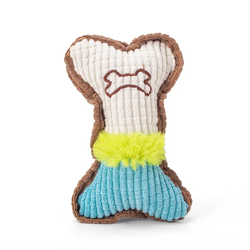 Plüschspielzeug für kleine und mittelgroße Welpen mit Quietschknochen