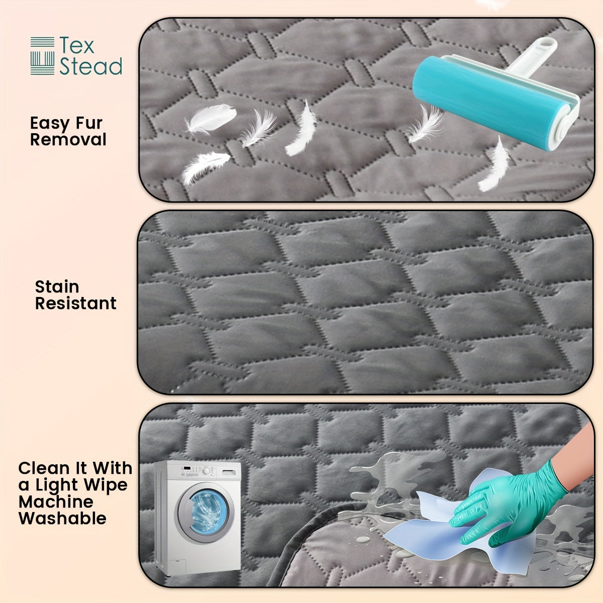 Wasserfeste doppelseitige Hundedecke als Möbelschutz