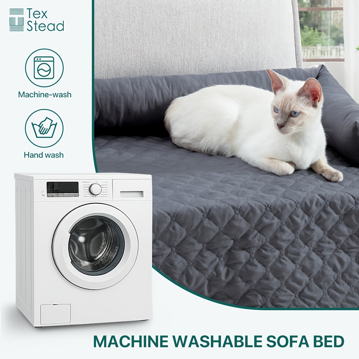 Gemütliches Heimtier-Sofa mit Kratzschutz und abnehmbaren Bezügen