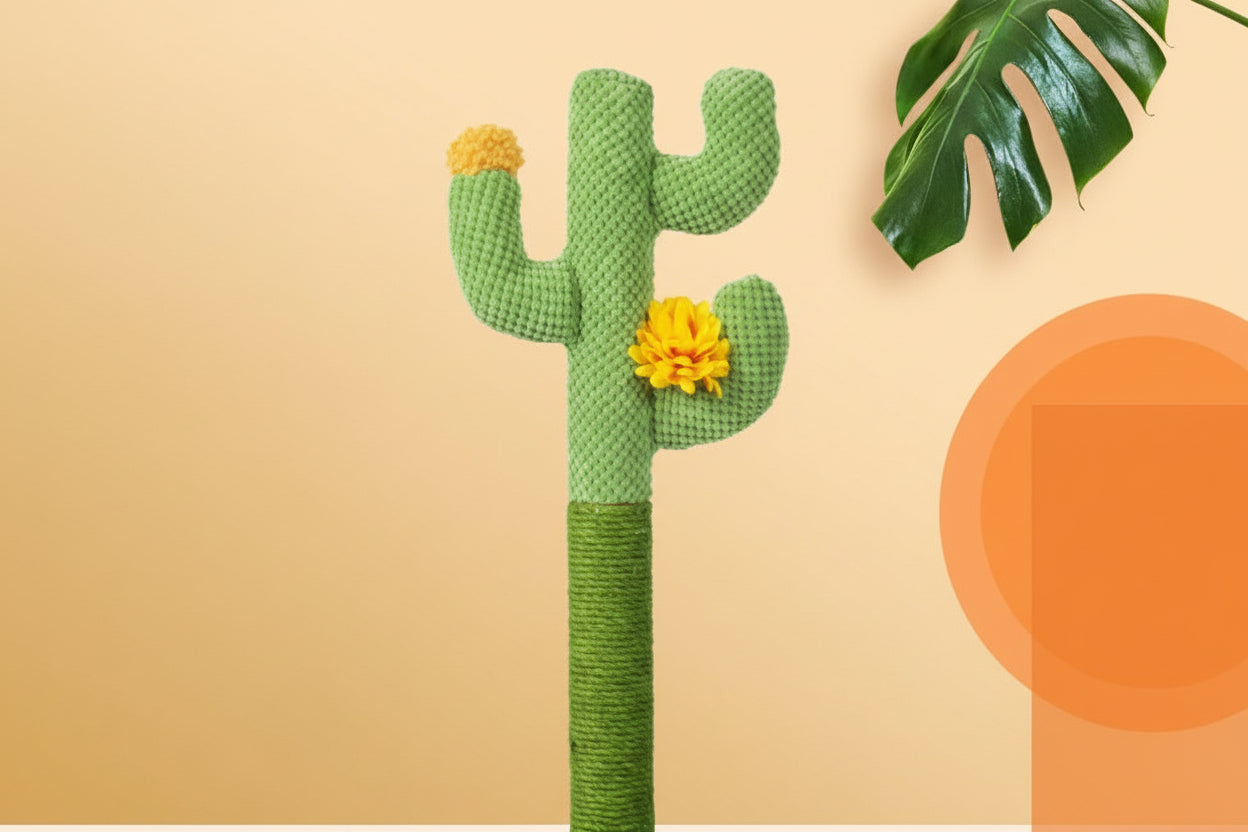 Kaktus Kratzbaum mit Sisal für Katzen