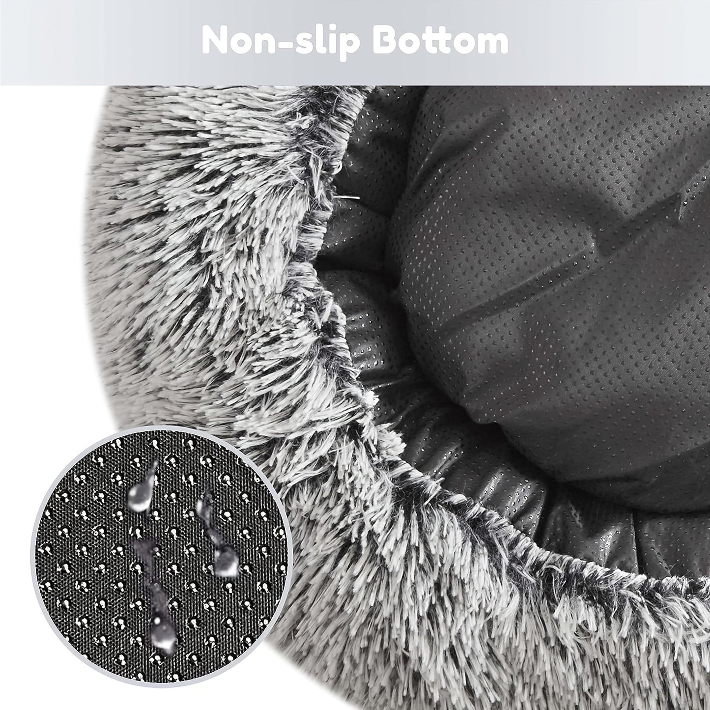 Beruhigendes Hundebett Kuscheliges Rundbett für Hunde und Katzen