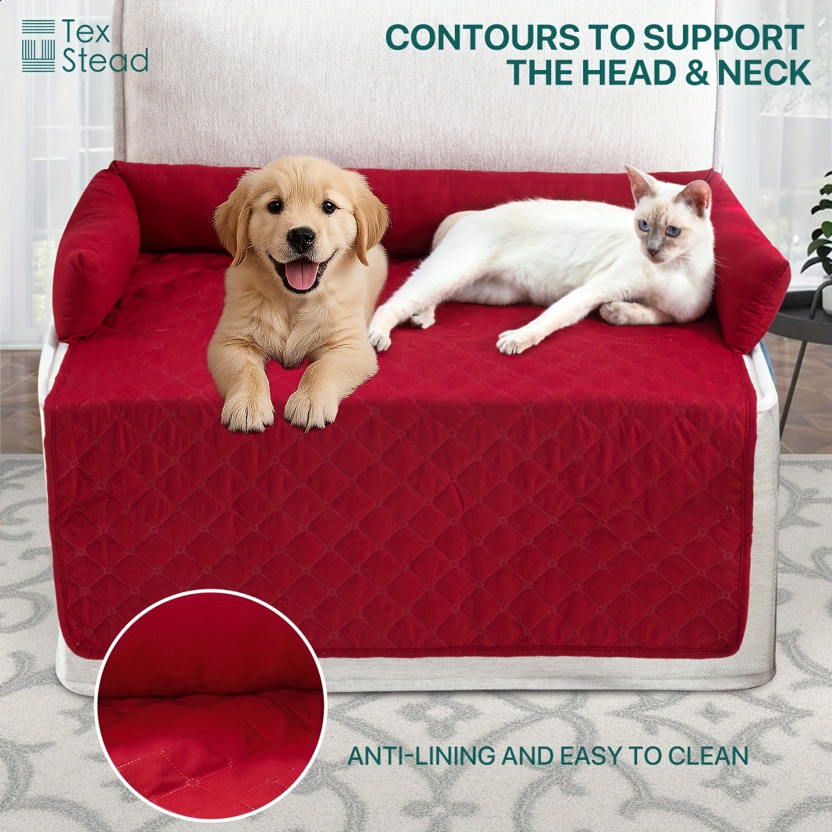 Gemütliches Heimtier-Sofa mit Kratzschutz und abnehmbaren Bezügen