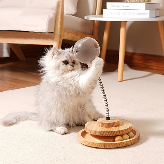 Interaktives Holzspielzeug für aktive Katzenfreunde