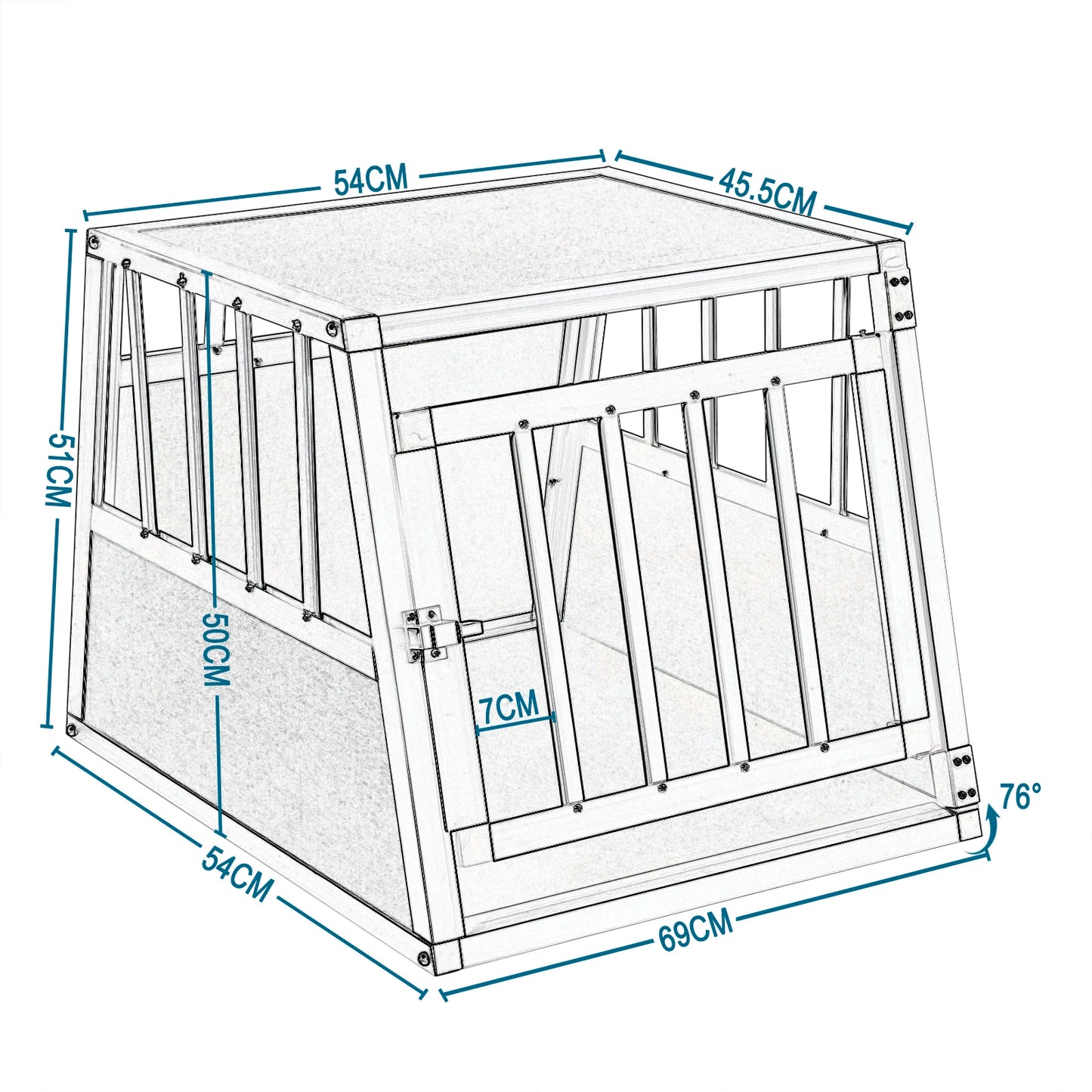 Robuste Aluminium Transportbox für Hunde und Katzen