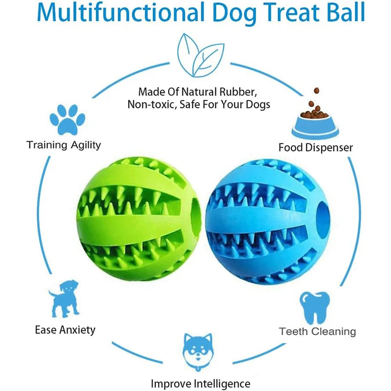 Robuster Spielball aus Gummi für Hunde und Katzen zur Zahnpflege