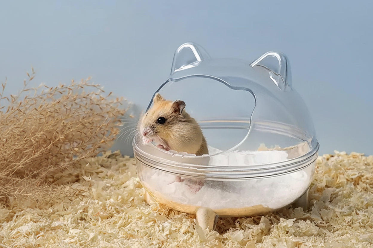 Transparentes Badehaus für kleine Tiere