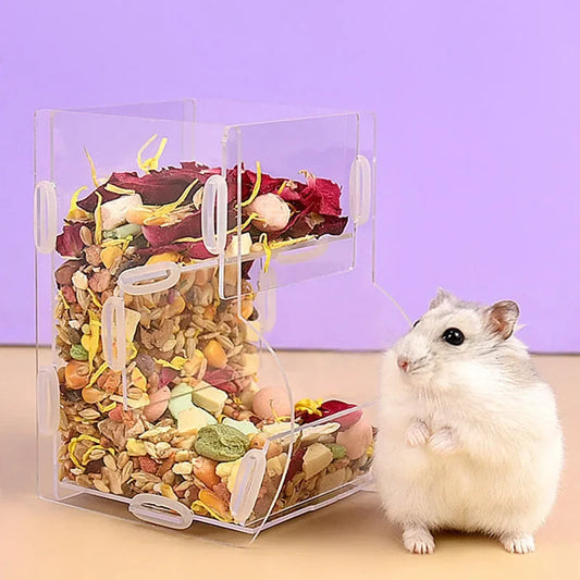 Automatischer Hamster Futternapf aus transparentem Acryl