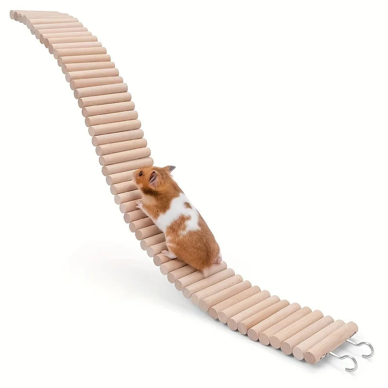 Naturholz Kletterbrücke für Hamster und Vögel