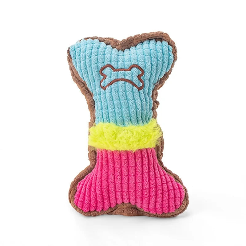 Plüschspielzeug für kleine und mittelgroße Welpen mit Quietschknochen