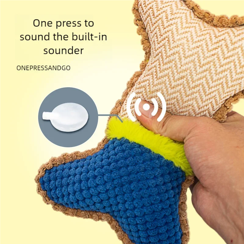 Plüschspielzeug für kleine und mittelgroße Welpen mit Quietschknochen