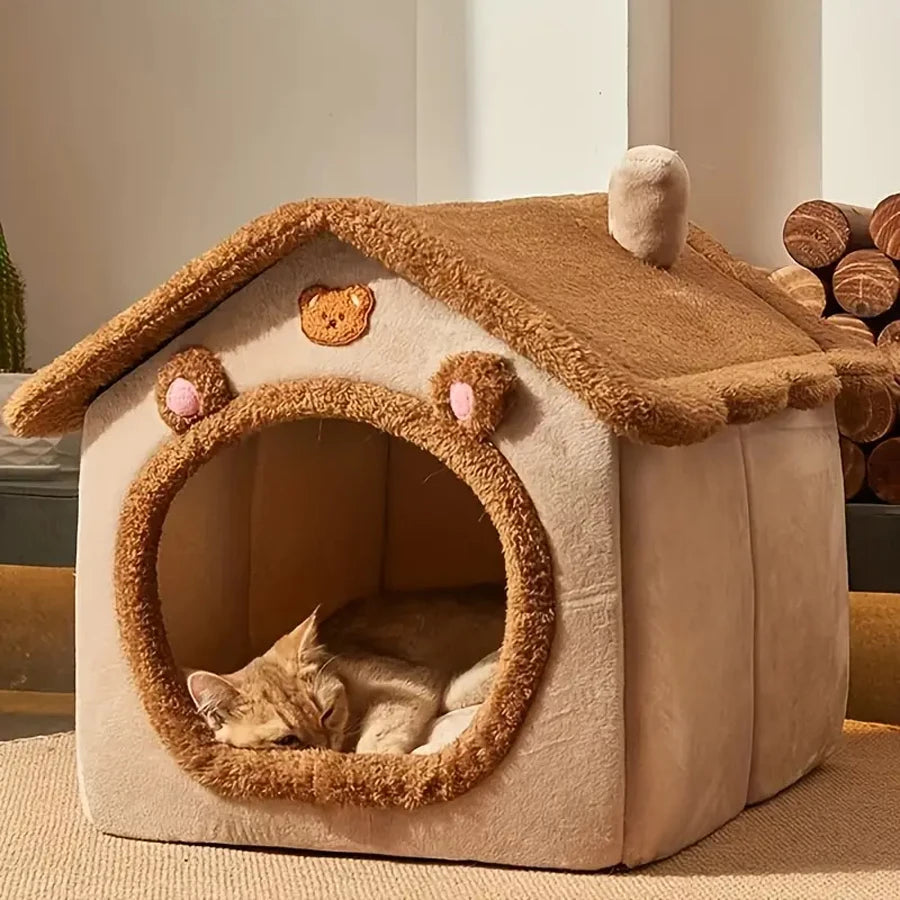 Gemütliches faltbares Haustierhaus für kleine Hunde und Katzen
