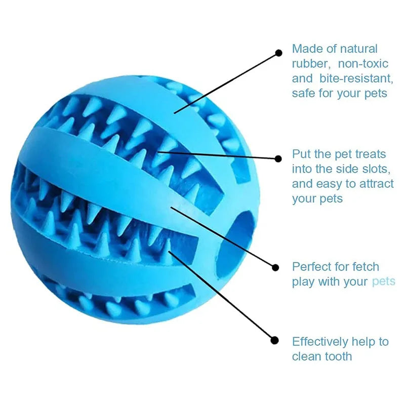 Robuster Spielball aus Gummi für Hunde und Katzen zur Zahnpflege