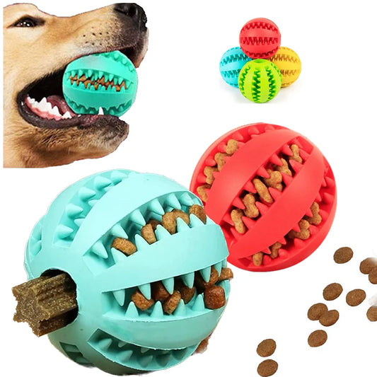 Robuster Spielball aus Gummi für Hunde und Katzen zur Zahnpflege