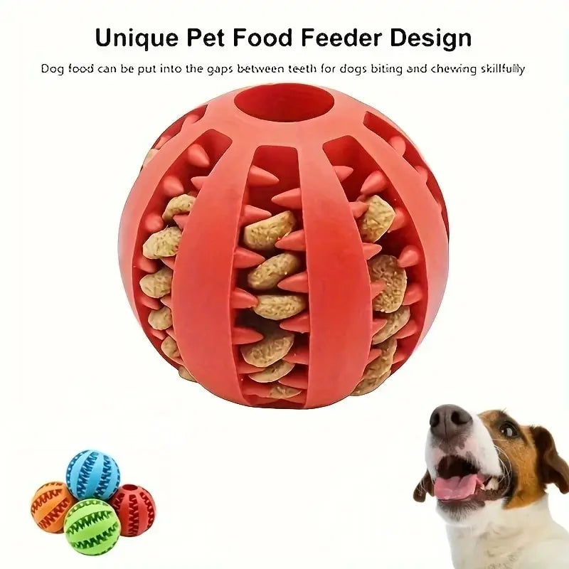 Interaktiver Spielzeugball für Hunde und Katzen aus ungiftigem Gummi