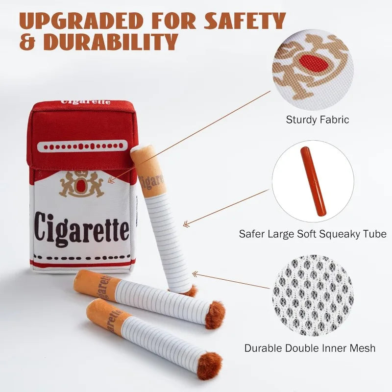 Lustiges Zigaretten-Plüschspielzeug für Hunde