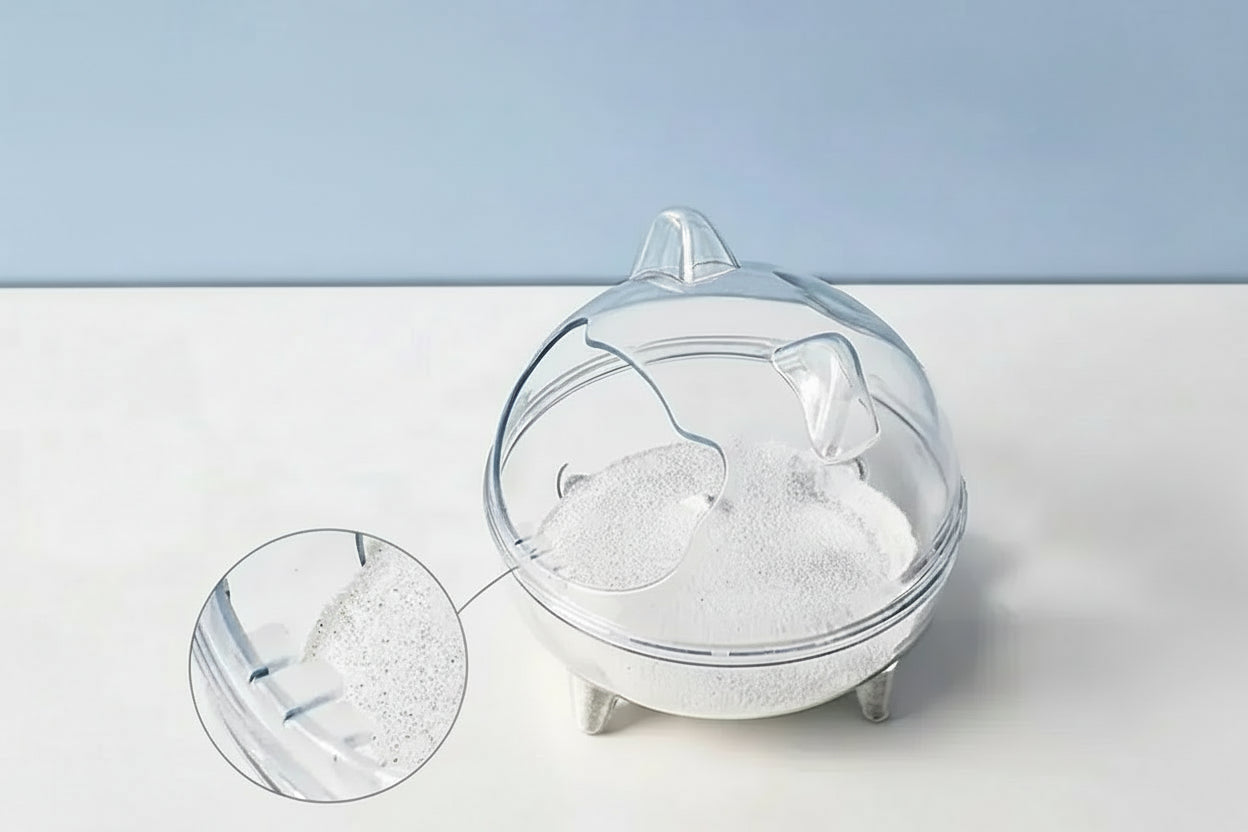 Transparentes Badehaus für kleine Tiere