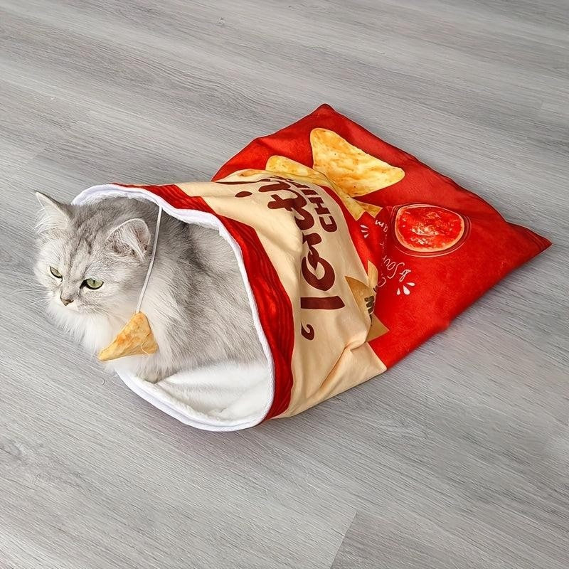 Behaglicher Katzentunnel mit Knisterpapier für spielerisches Vergnügen