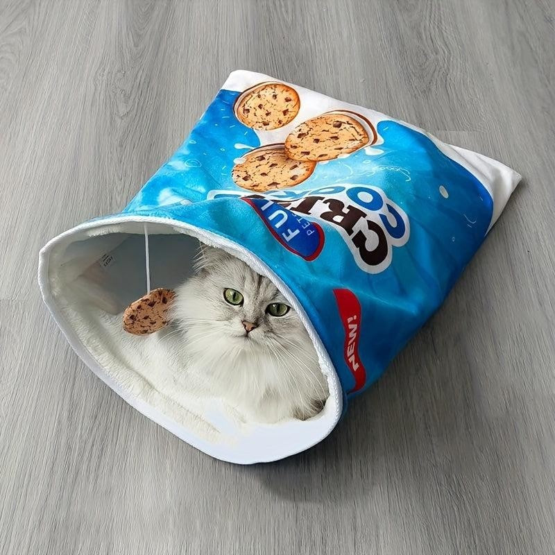 Behaglicher Katzentunnel mit Knisterpapier für spielerisches Vergnügen