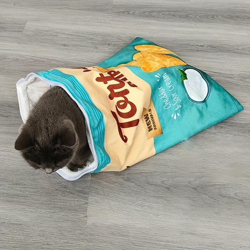 Behaglicher Katzentunnel mit Knisterpapier für spielerisches Vergnügen