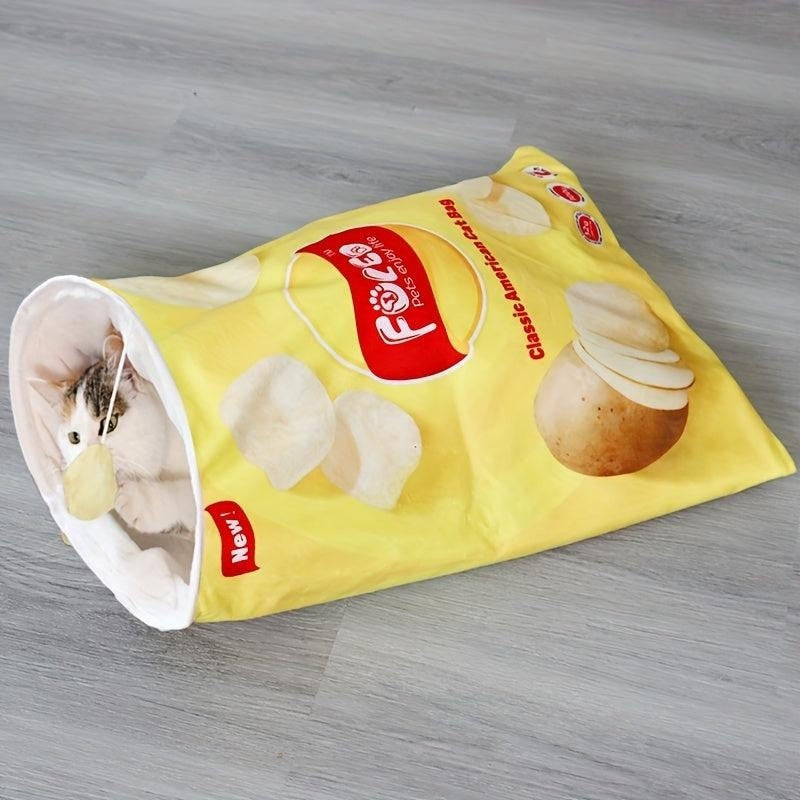 Behaglicher Katzentunnel mit Knisterpapier für spielerisches Vergnügen